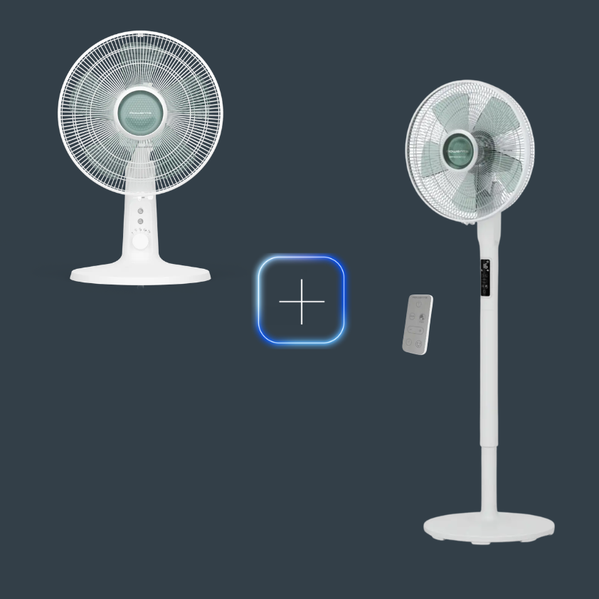 Rowenta Promo Pack Turbo Silence Extreme Ventilador de pie + Turbo Silence Extreme Ventilador de mesa