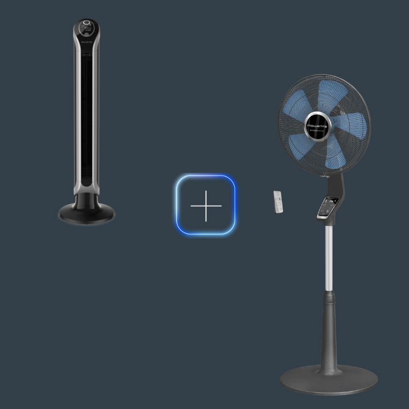Rowenta Promo Pack Turbo Silence Extreme Ventilador de pie + Eole Infinite Ventilador de torre