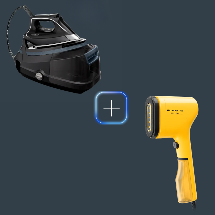 Rowenta Promo Pack Eco Steam Pro + Cepillo de vapor Pure Pop Amarillo