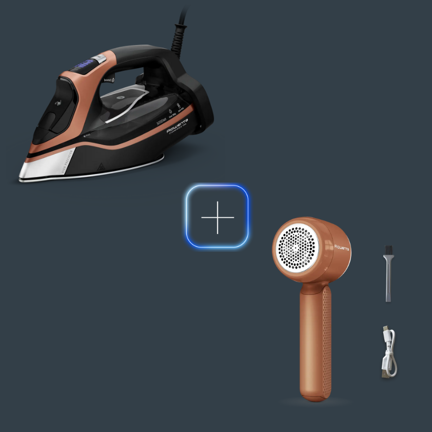 Rowenta Promo Pack Plancha de vapor Steam Iron Force + Quitapelusas
